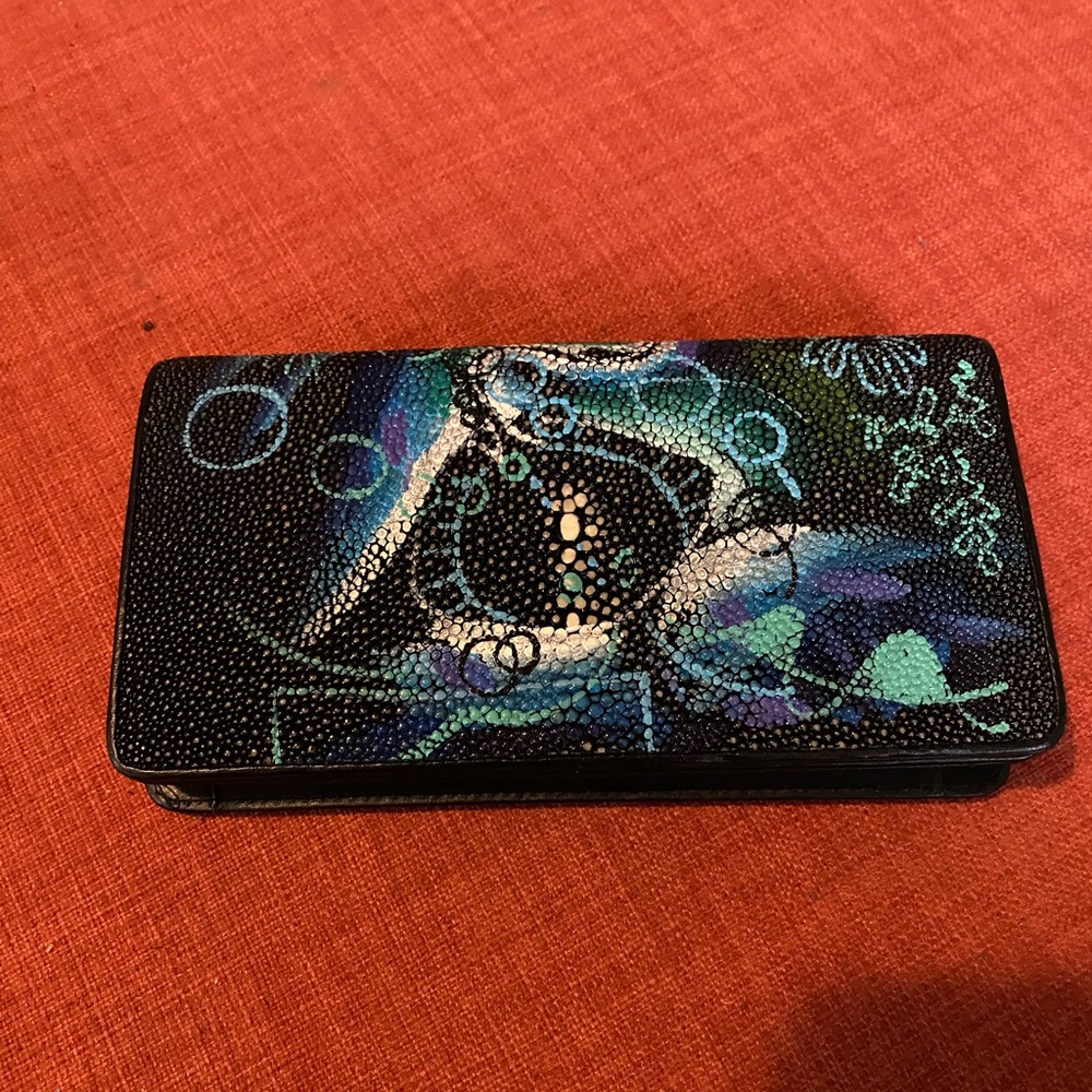 Authentic stingray wallet. One of a kind Excellent condition